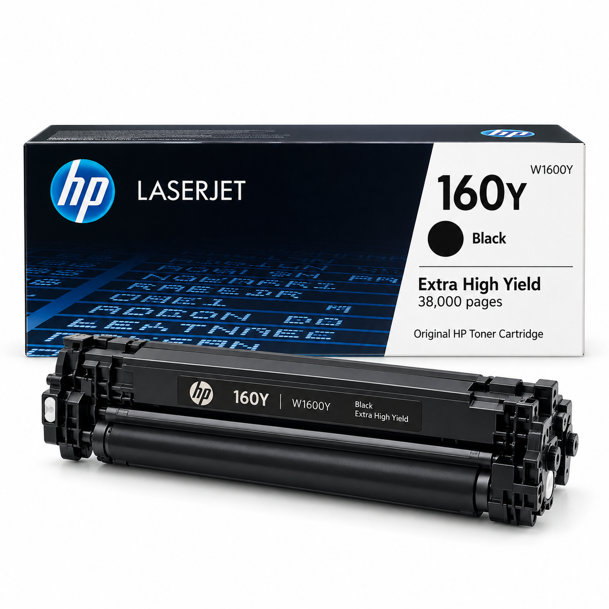 Genuine HP 160Y Extra High Yield Black Toner Cartridge 38K [W1600Y]