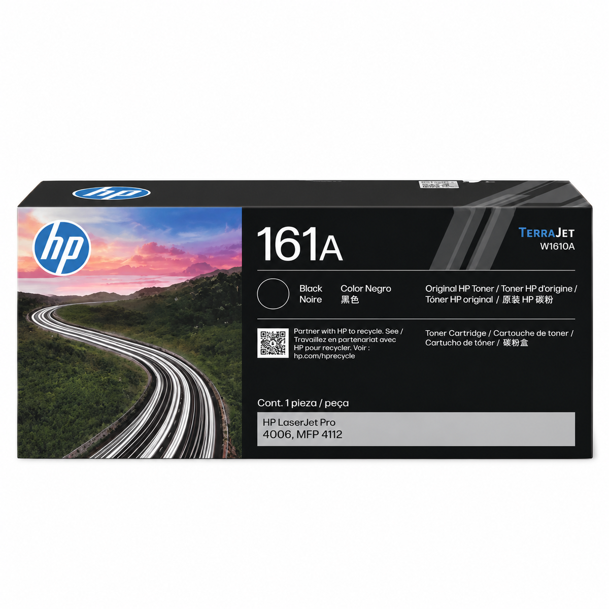 Genuine HP 161A Black LaserJet Toner Cartridge 3,000 Pages [W1610A]