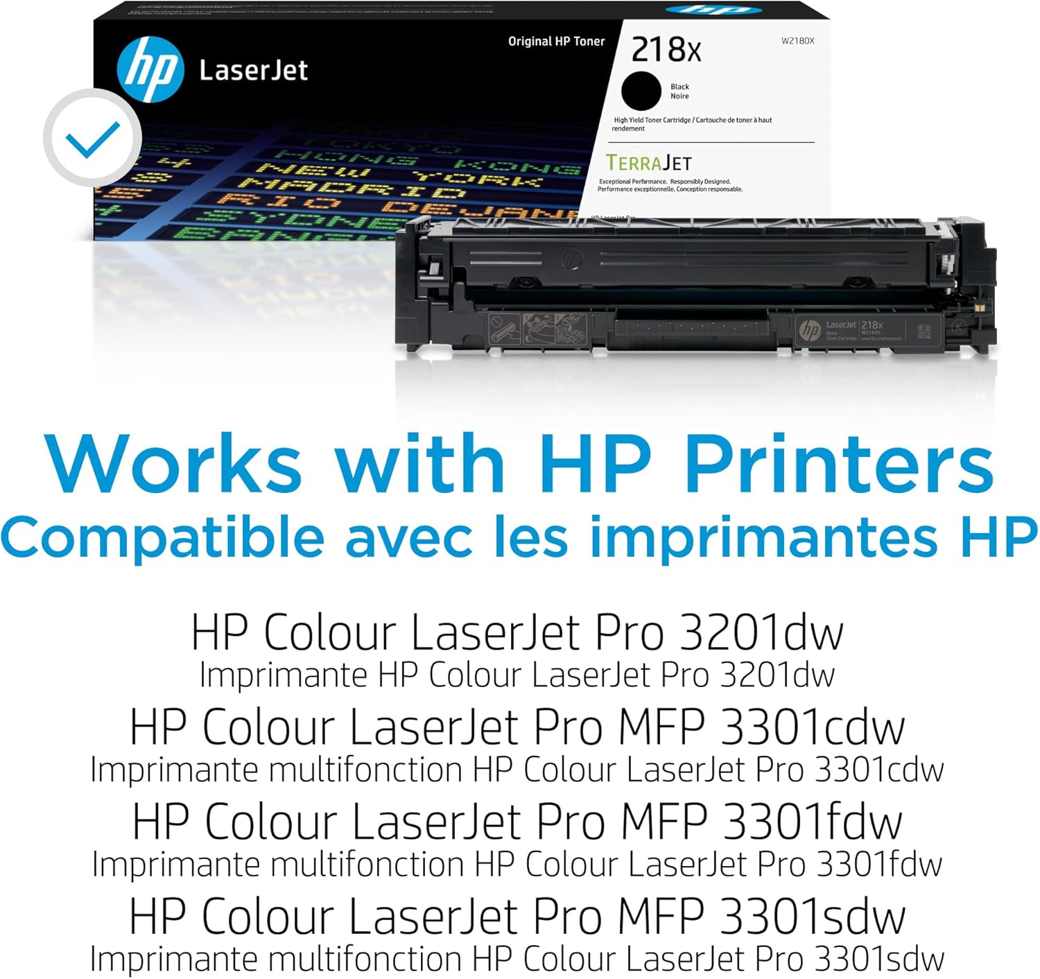 Genuine HP #218A BLACK Original LaserJet Toner Cartridge 1.3K [W2180A]