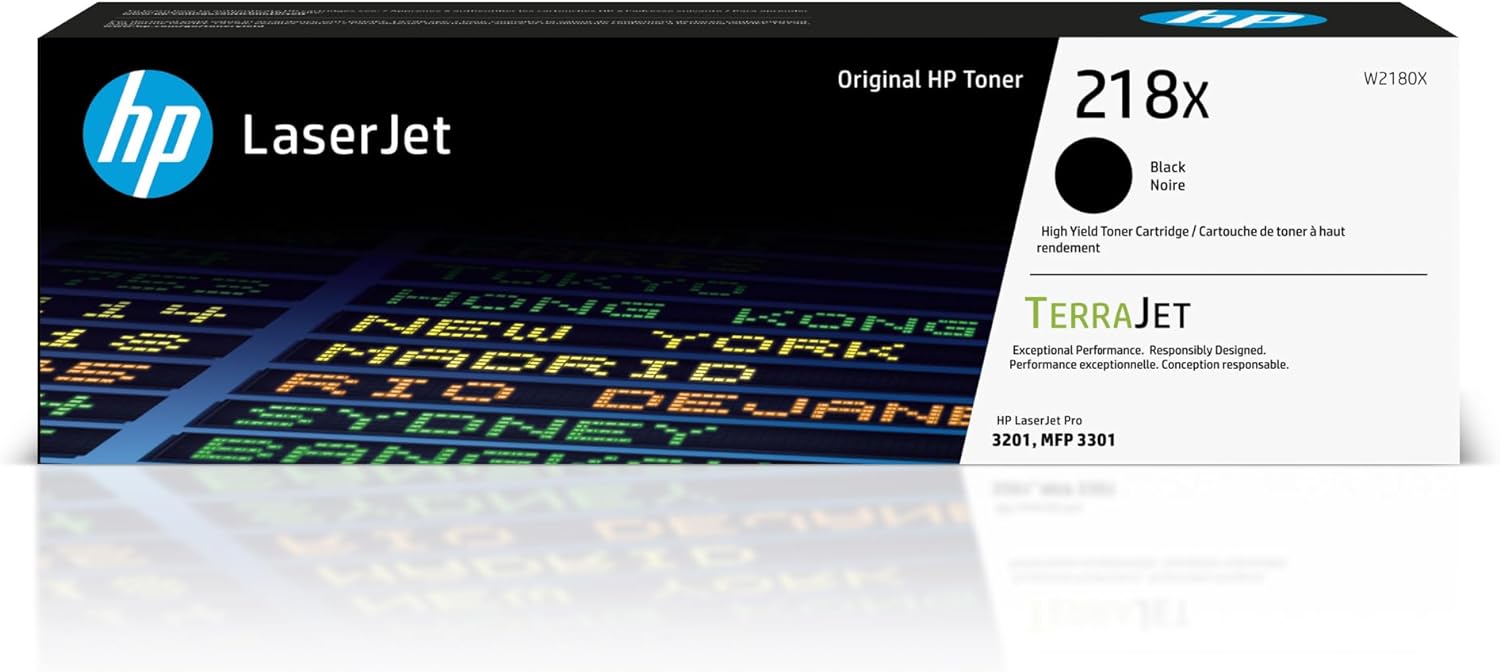 Genuine HP #218X High Yield BLACK Original LaserJet Toner Cartridge 3.2K [W2180X]