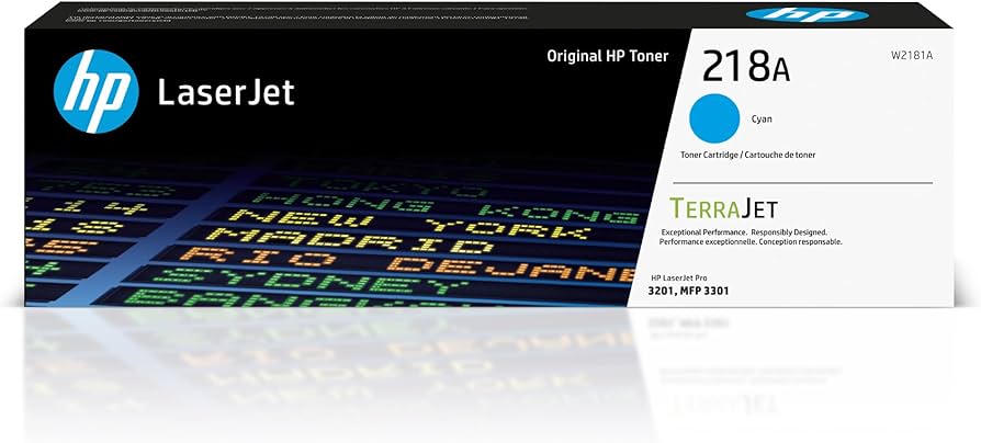 Genuine HP #218A CYAN Original LaserJet Toner Cartridge for MFP 3301sdw 3301fdw 1.2K [W2181A]