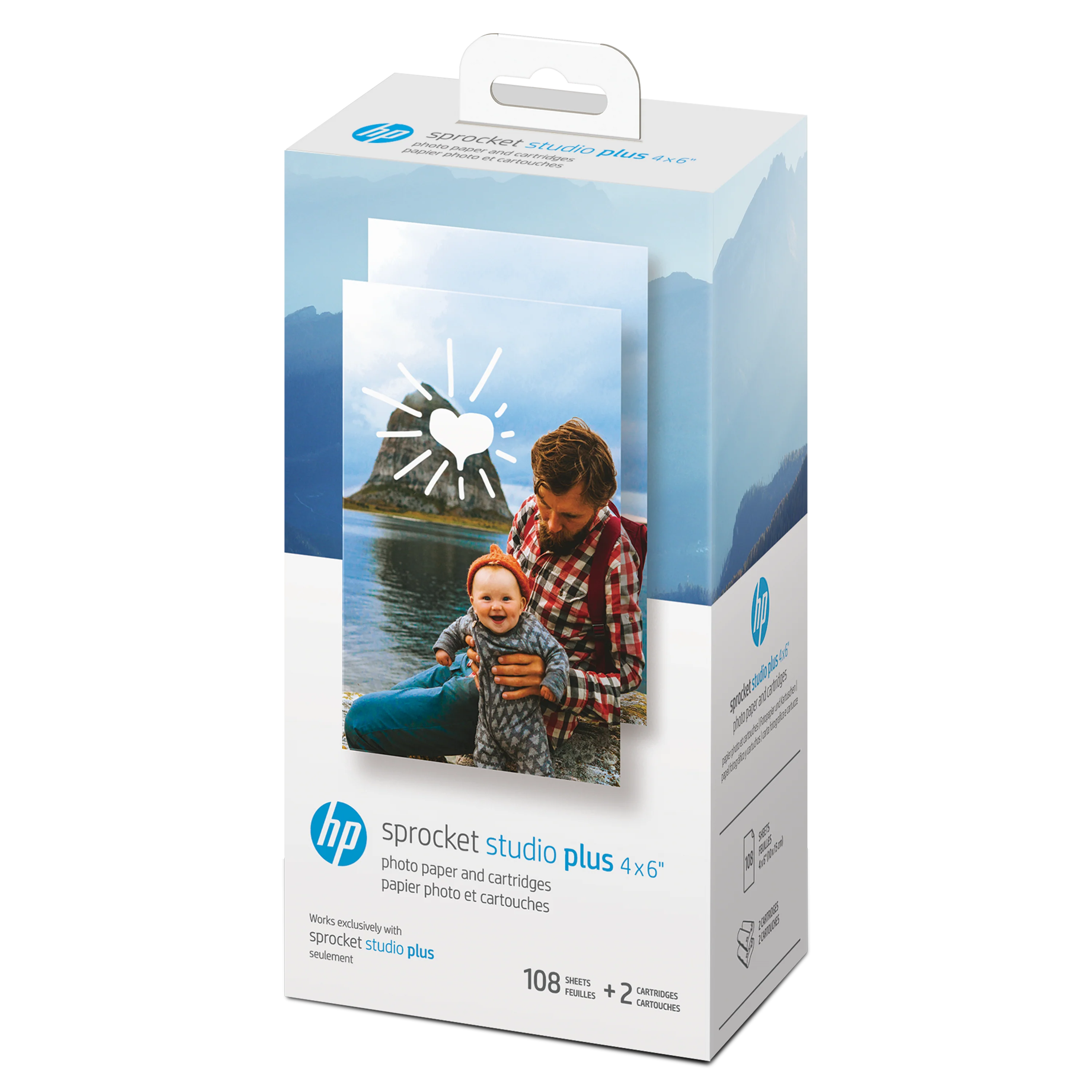 HP Sprocket Studio Plus 4x6" Photo Paper and Cartridges P/N:HPIS4X6C108 (Includes 108 Sheets & 2 Cartridges)