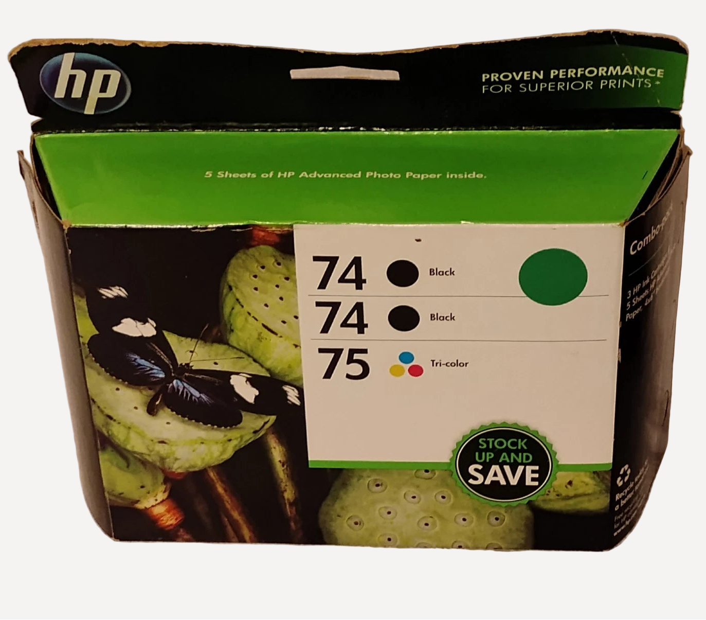 *BUNDLE* 2x HP #74 Black + #75 Tri-Colour Ink Cartridge Combo CB335WA CB337WA [CD976FN]