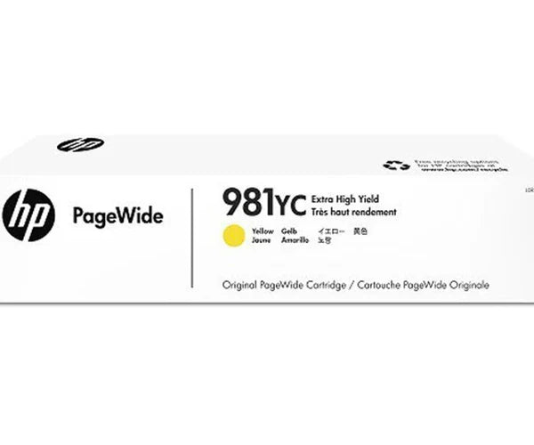 Genuine HP #981YC Yellow Ink Cartridge for PageWide Enterprise Managed E55650 E58650 16K [L0R19YC]