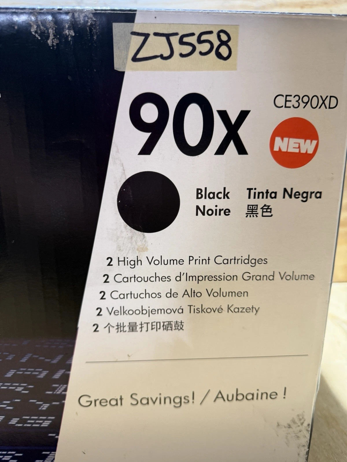 2x Genuine HP CE390XD  Black High Yield Toner Cartridge #90X 48K Twin Pack