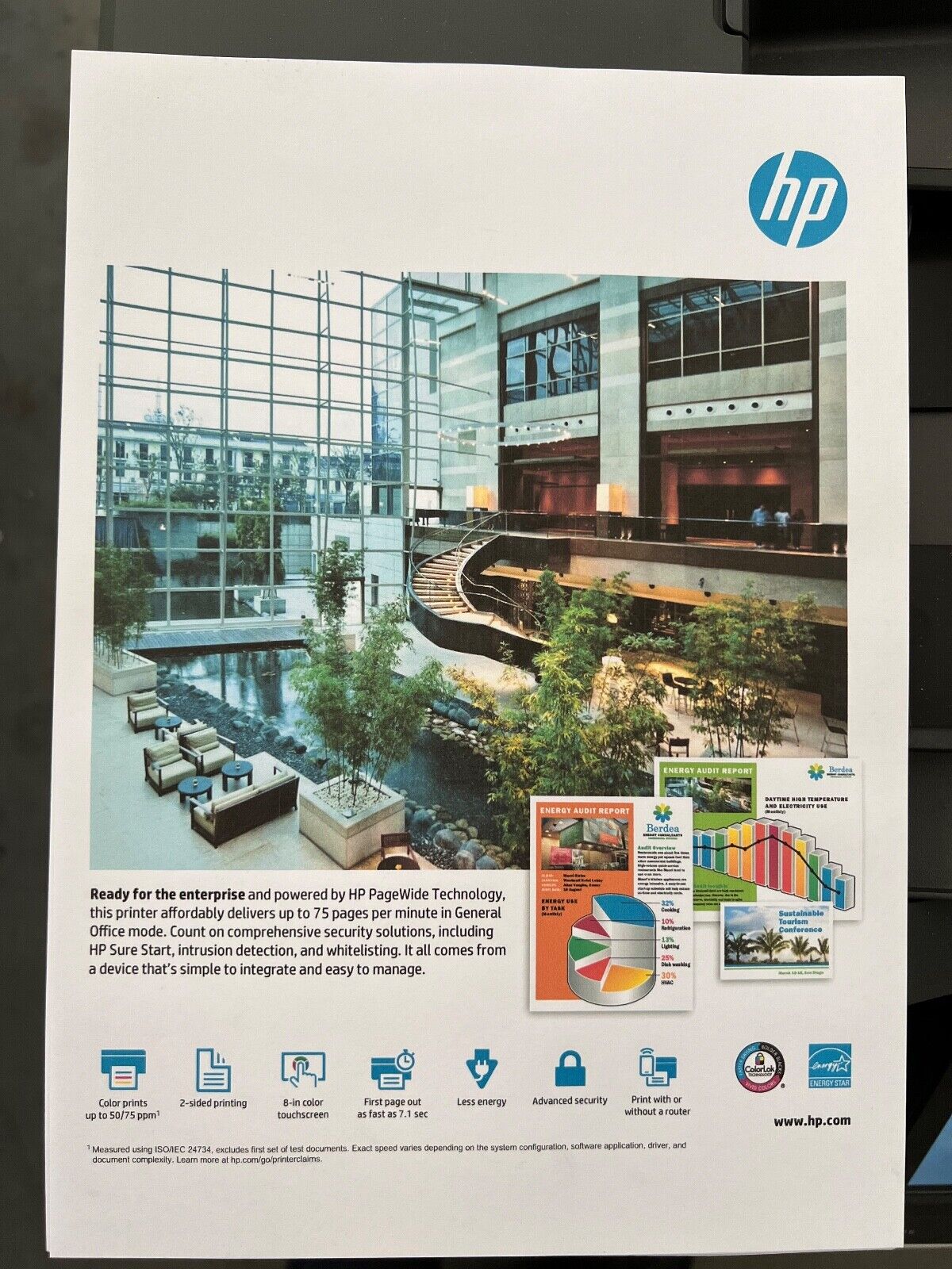 *RFB* HP PageWide Managed E58650dn A4 Colour Multifunction Printer 75PPM [L3U42A]
