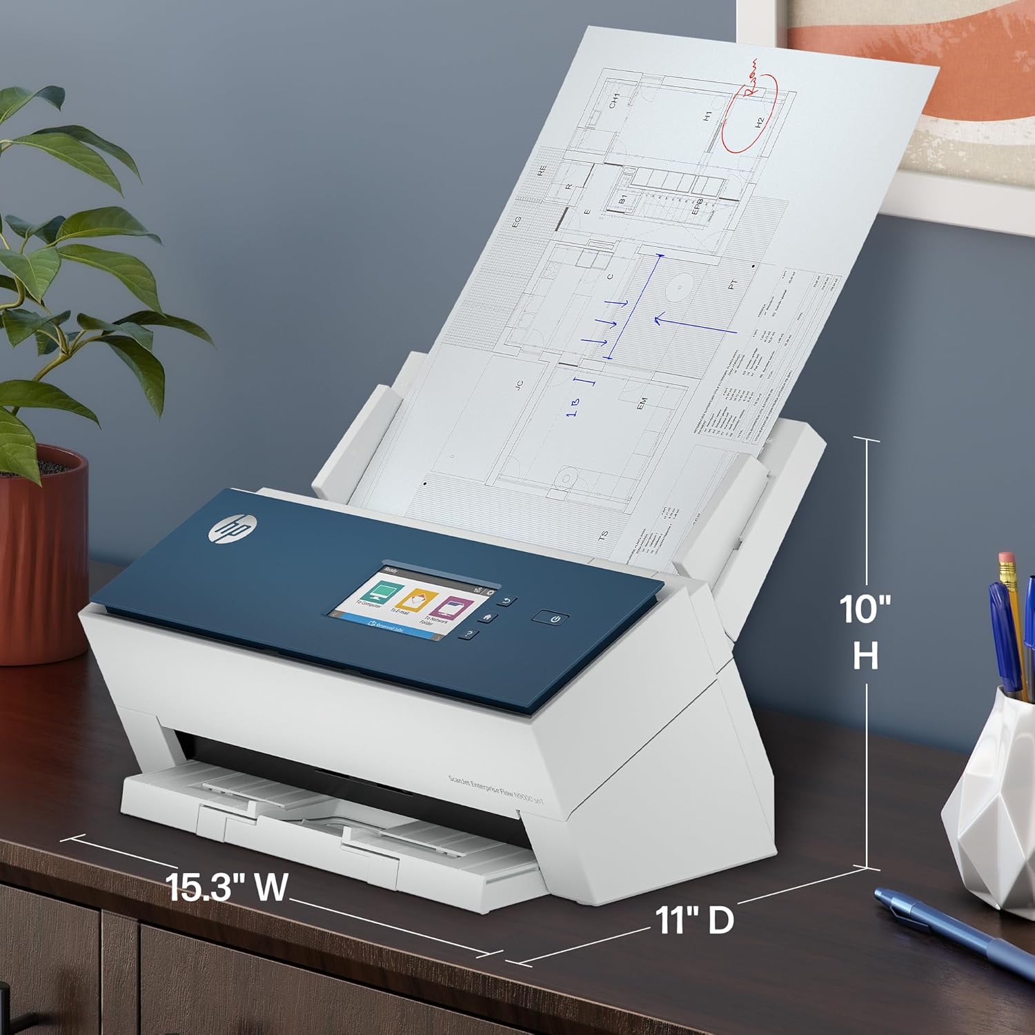 HP ScanJet Enterprise Flow N9000 sn1 A3 Document Scanner 100x Sheets ADF 80PPM [8Q4W1A]