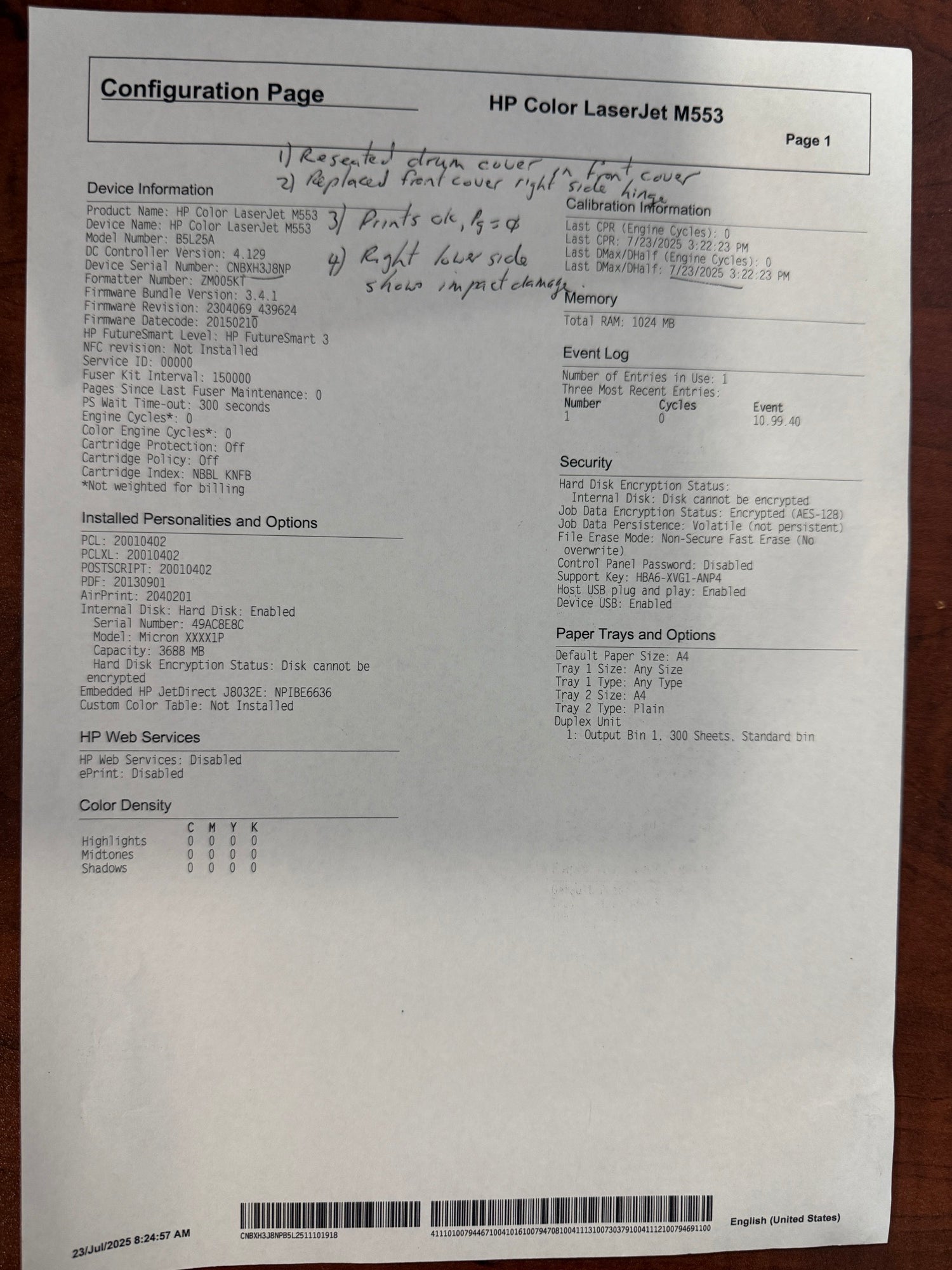 *Ex-Demo* HP Color LaserJet Enterprise M553dn A4 Laser Printer 38PPM [B5L25A] *No Retail Box*