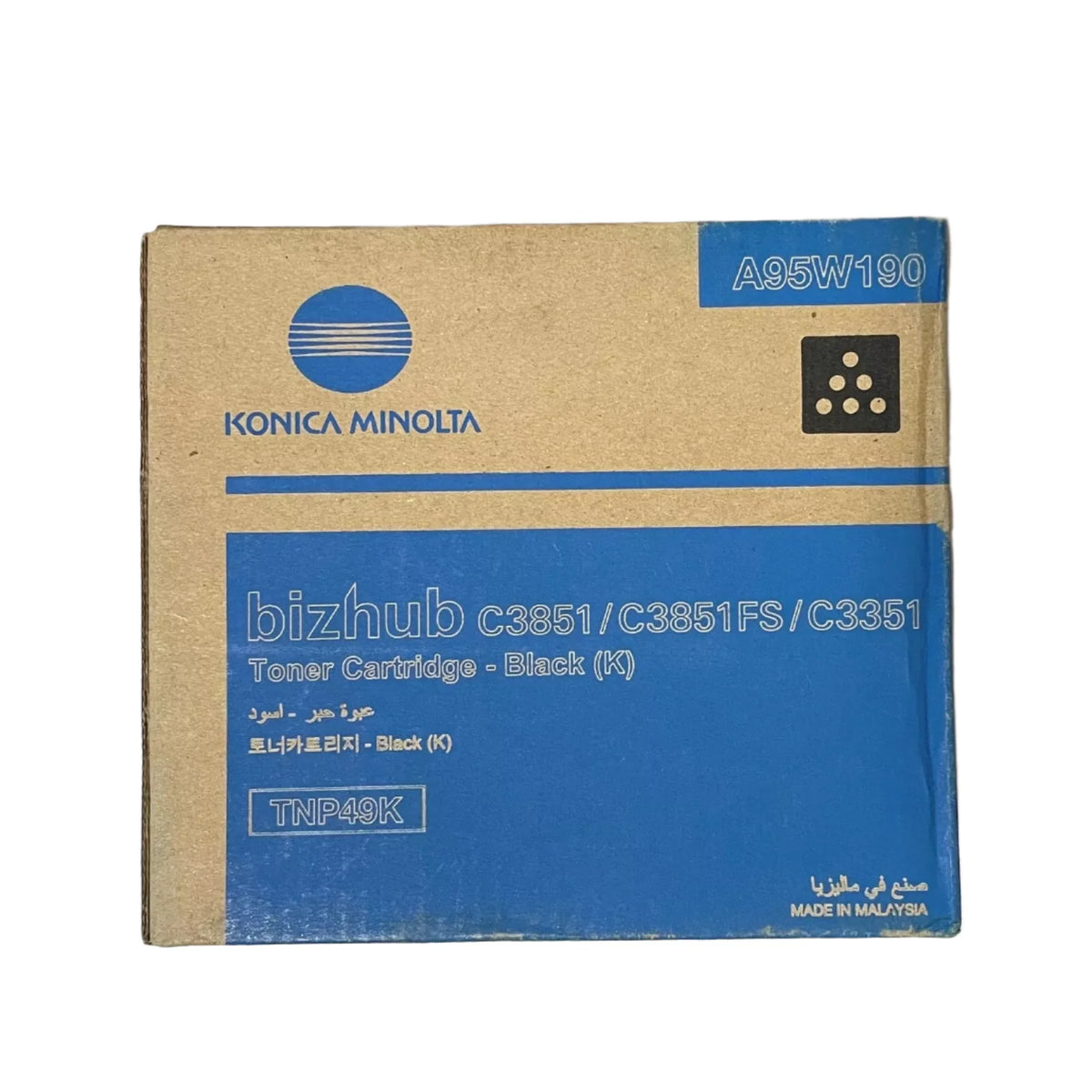 Genuine Konica Minolta Bizhub C3351 C3851 Black Toner Cartridge TNP49K [A95W190]