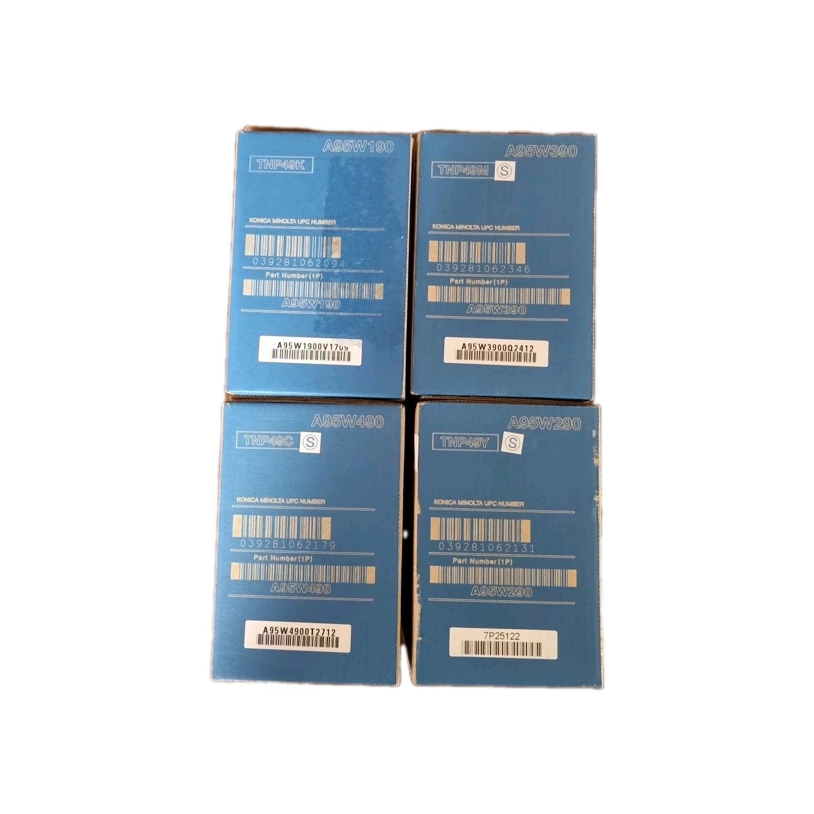Bundle: 4x Pack Genuine Konica Minolta Bizhub C3351 C3851 TNP49-C/M/Y/K Toner Cartridge Set
