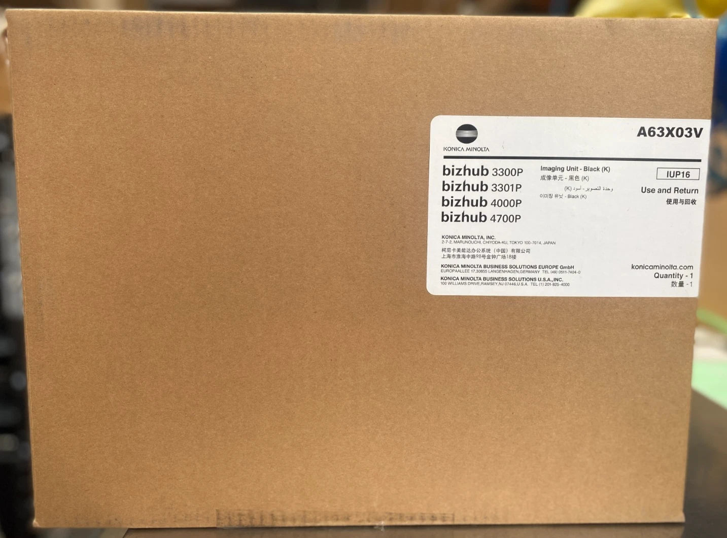 Genuine Konica Minolta Bizhub 3300P 3301P 4000P 4700P Imaging Drum Unit IUP16 A63X03V