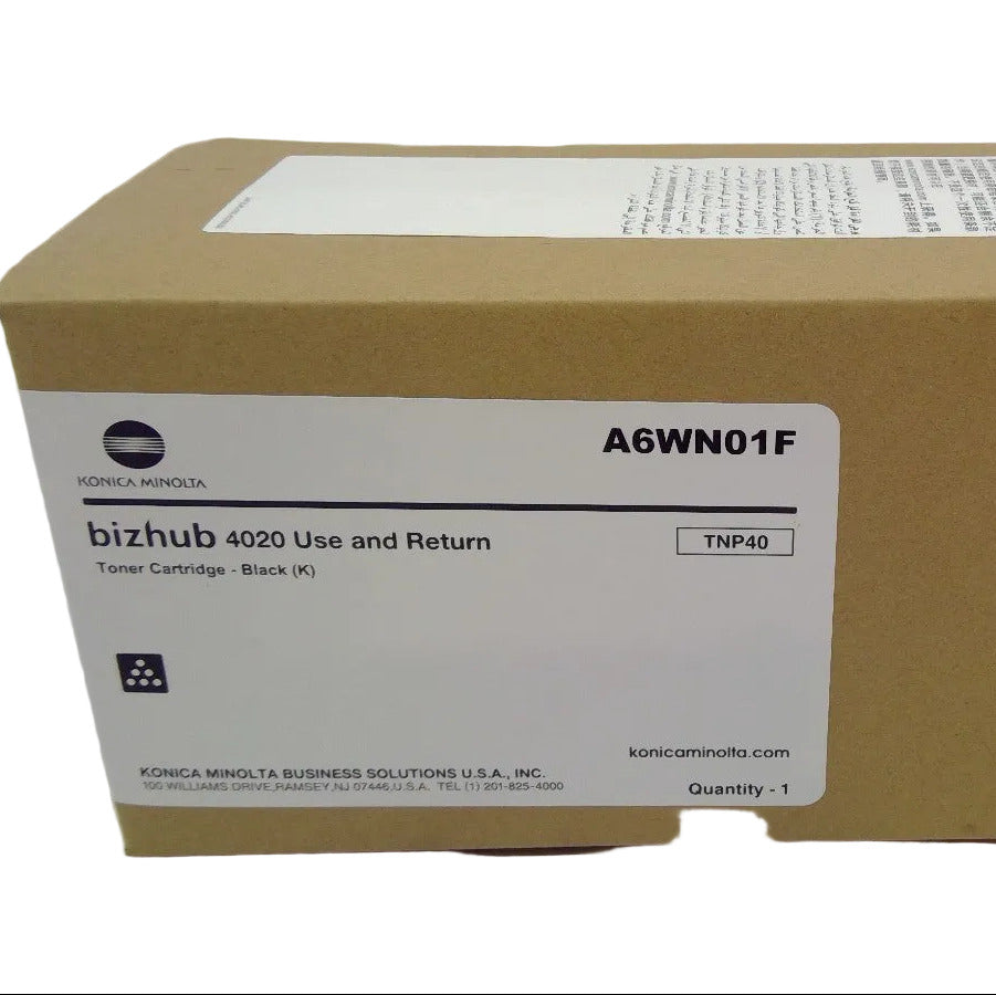 Genuine Konica Minolta TNP40 Black Toner Cartridge A6WN01K for Bizhub 4020 (20K)