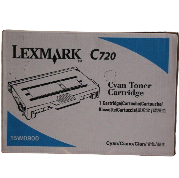 1 x Genuine Lexmark C720 Cyan Toner Cartridge 7.2K [15W0900]