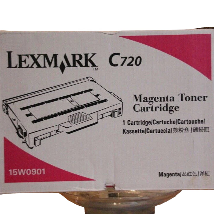 1 x Genuine Lexmark C720 Magenta Toner Cartridge 7.2K [15W0901]