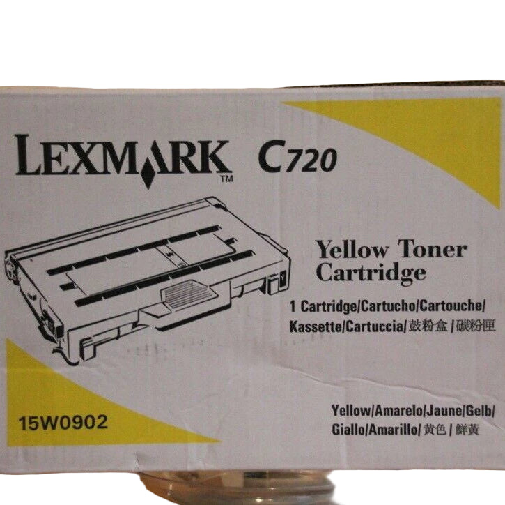 1 x Genuine Lexmark C720 Yellow Toner Cartridge 7.2K [15W0902]