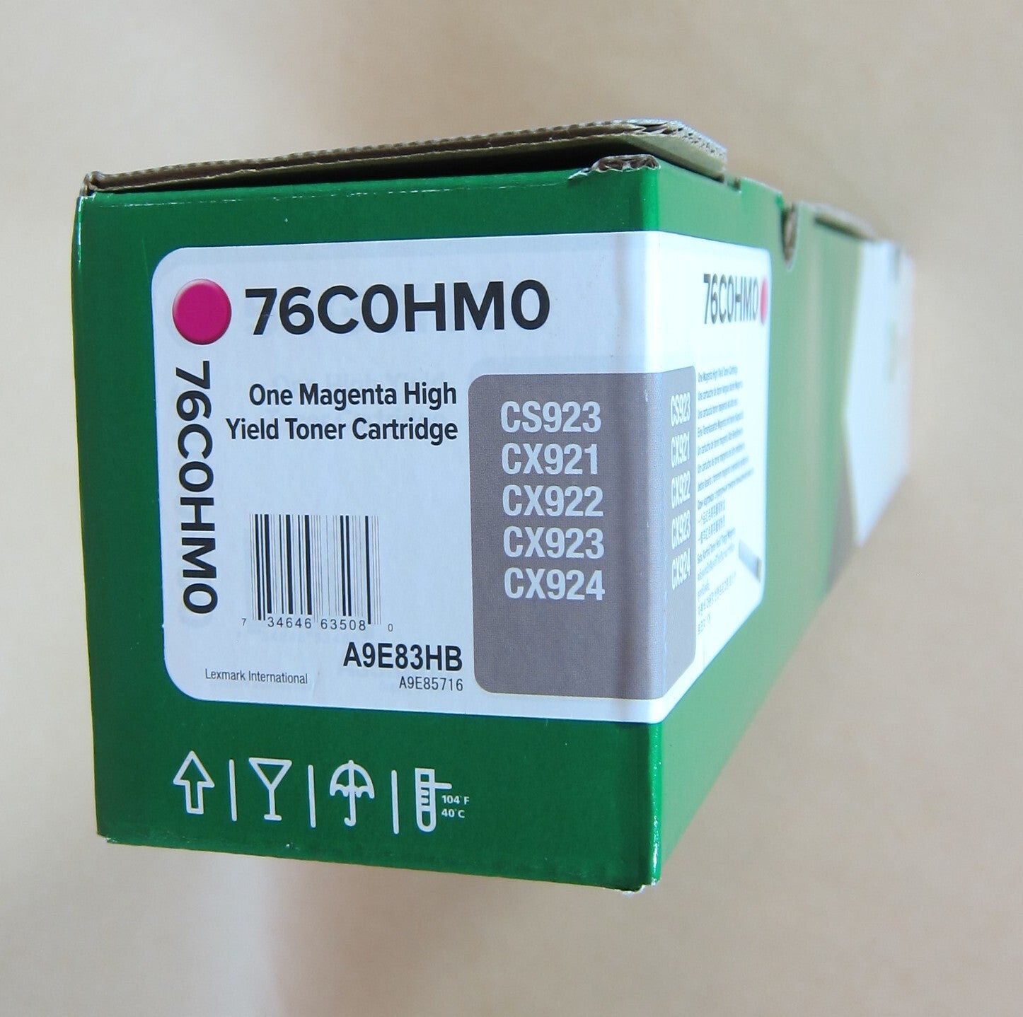 Genuine Lexmark High Yield Magenta Toner Cartridge for CS923, CX921, CX922, CX923te (76C0HM0) 34K