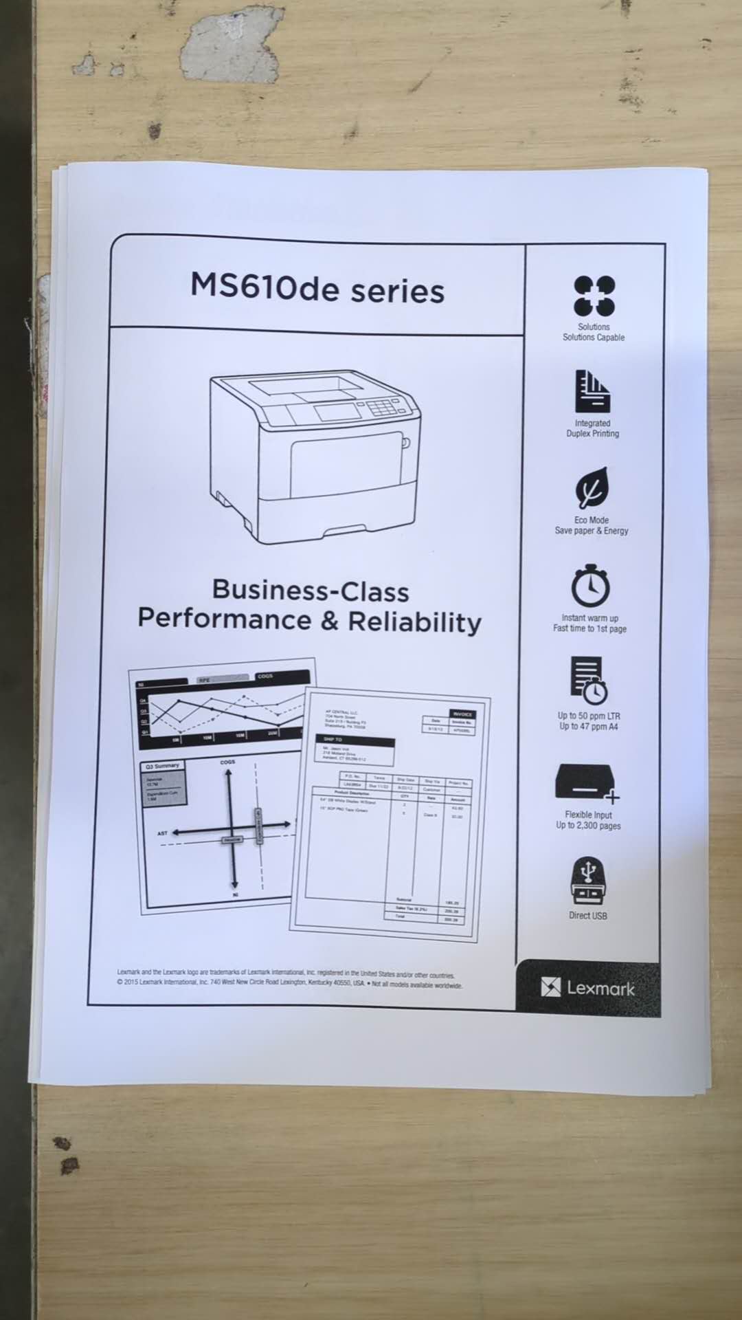 *RFB* Lexmark MS610DE A4 High Speed Mono Laser Printer 47PPM [35S0515] Ex-Leasing Unit