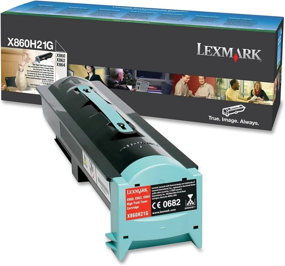 Genuine Lexmark X860H21G Black High Yield Toner Cartridge for X860 X862 X864 (35,000 Pages)