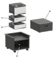 Original Lexmark Adjustable Stand / Cabinet for A4 Laser Printers (40C2300)