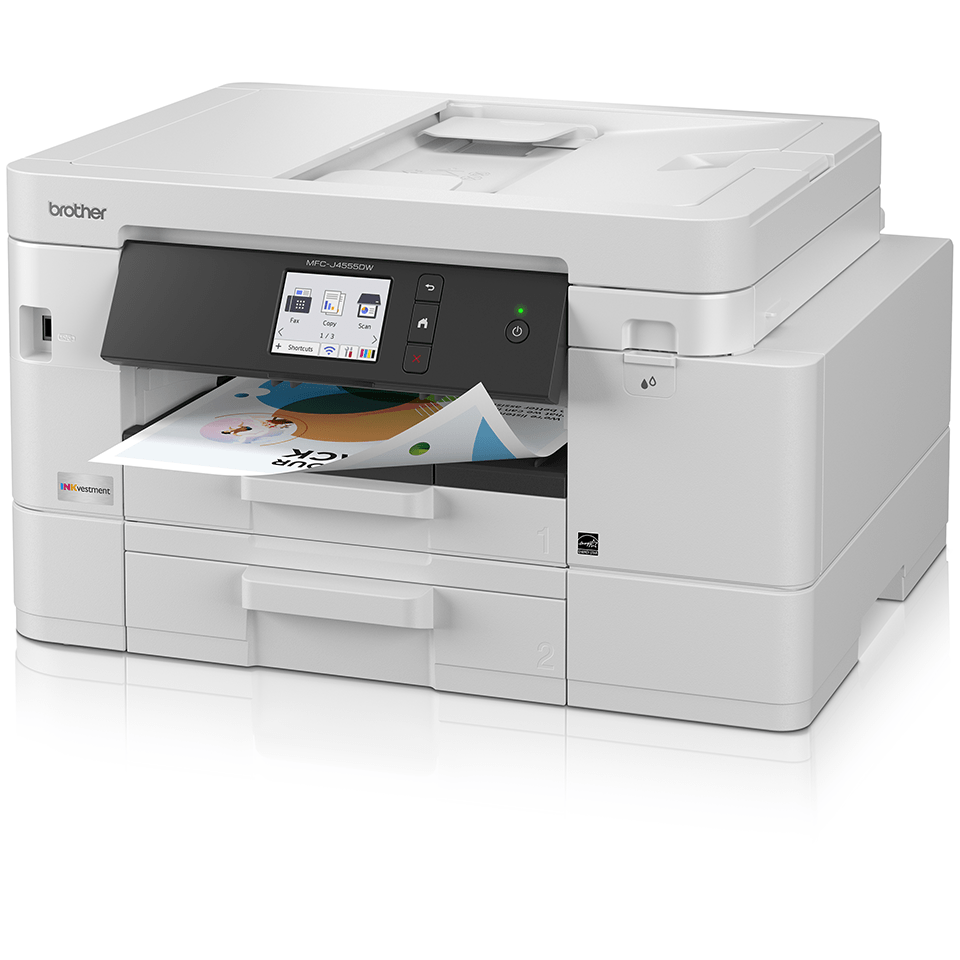 Brother MFC-J4555DW INKvestment A4 Colour Inkjet All-in-One Printer+Dual Tray (WiFi, Ethernet, Automatic Duplex)