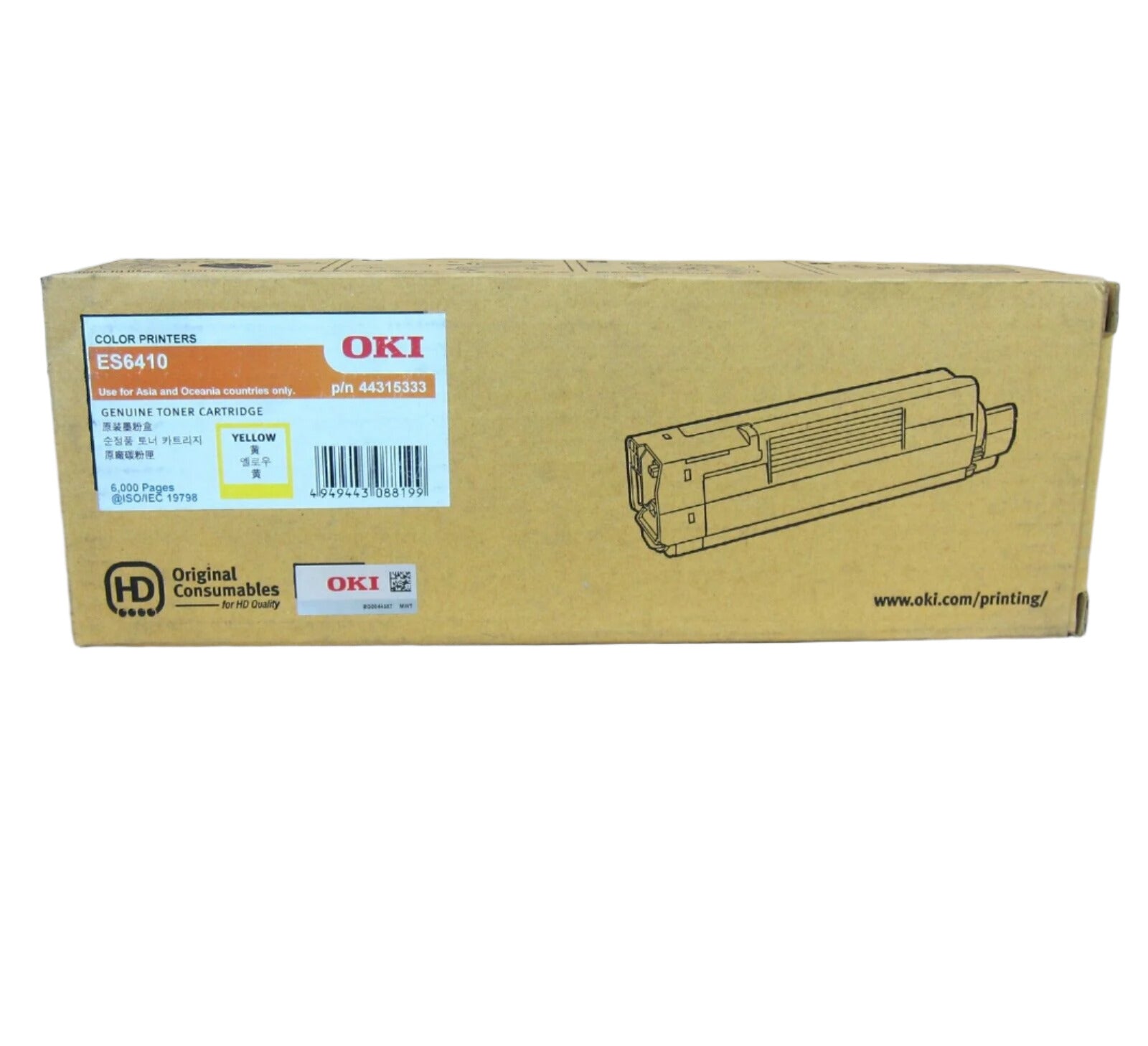 *SALE!* Genuine OKI ES6410 Yellow Toner Cartridge (6K Pages) [44315333]