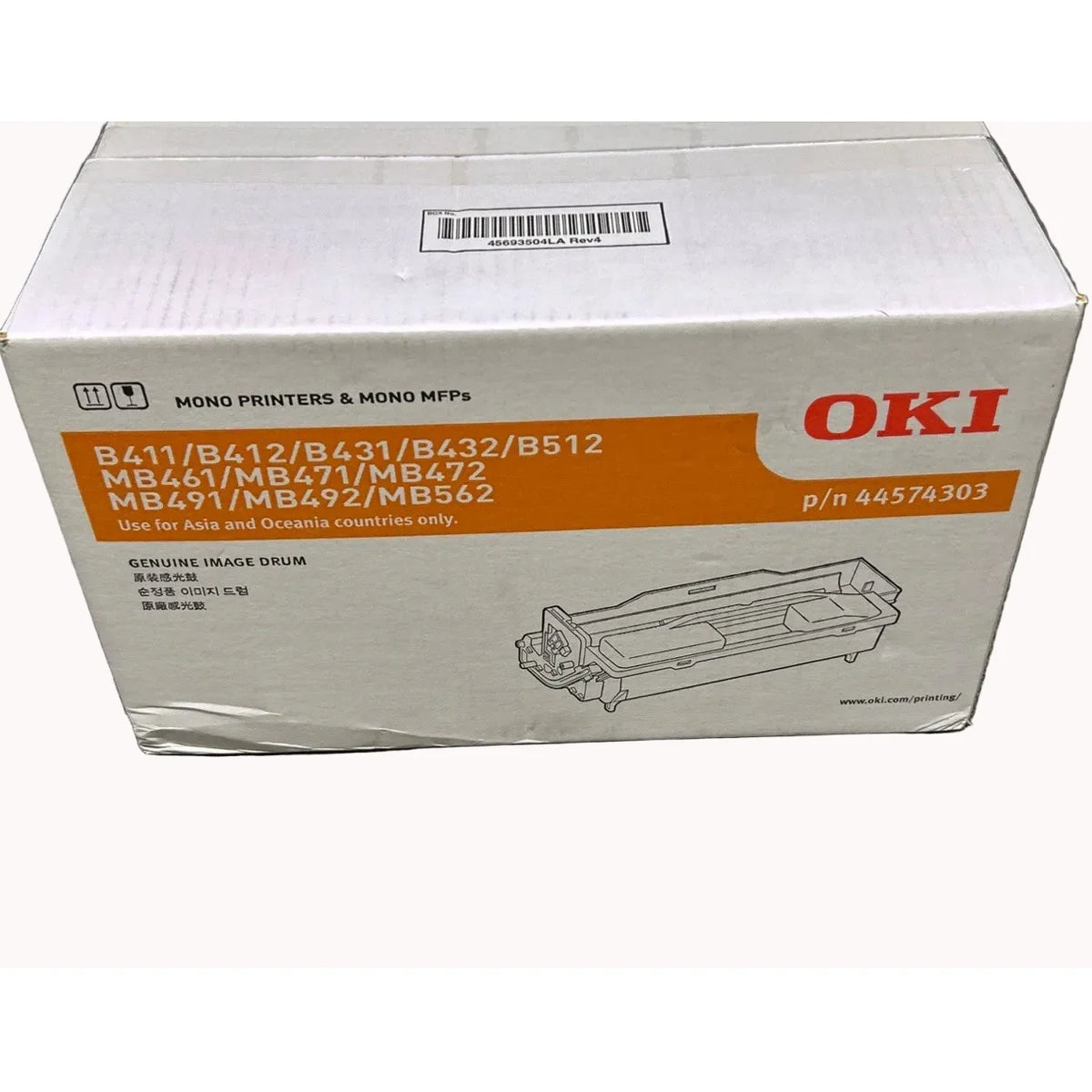 Genuine OKI 44574303 Drum Unit for B411 B412 B431 B432 B512 MB471 MB472 MB491 MB492