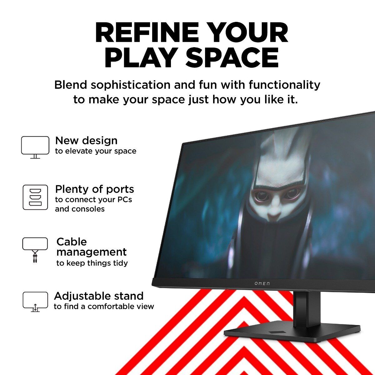 *SALE!* OMEN 24 by HP 23.8 inch FHD 165Hz Gaming Monitor 1920x1080 High Adjustable [780F0AA]