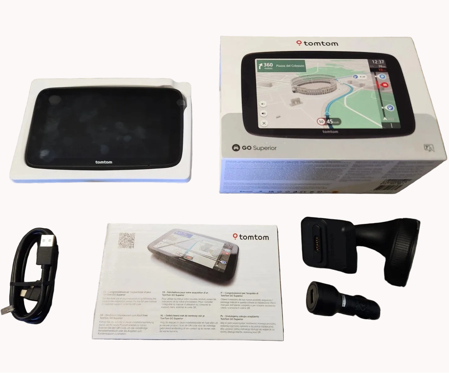 *Open Box* TomTom Car Sat Nav GO Superior 7" WiFi GPS Navigation+World Maps+Live Traffic Update [4YD70]