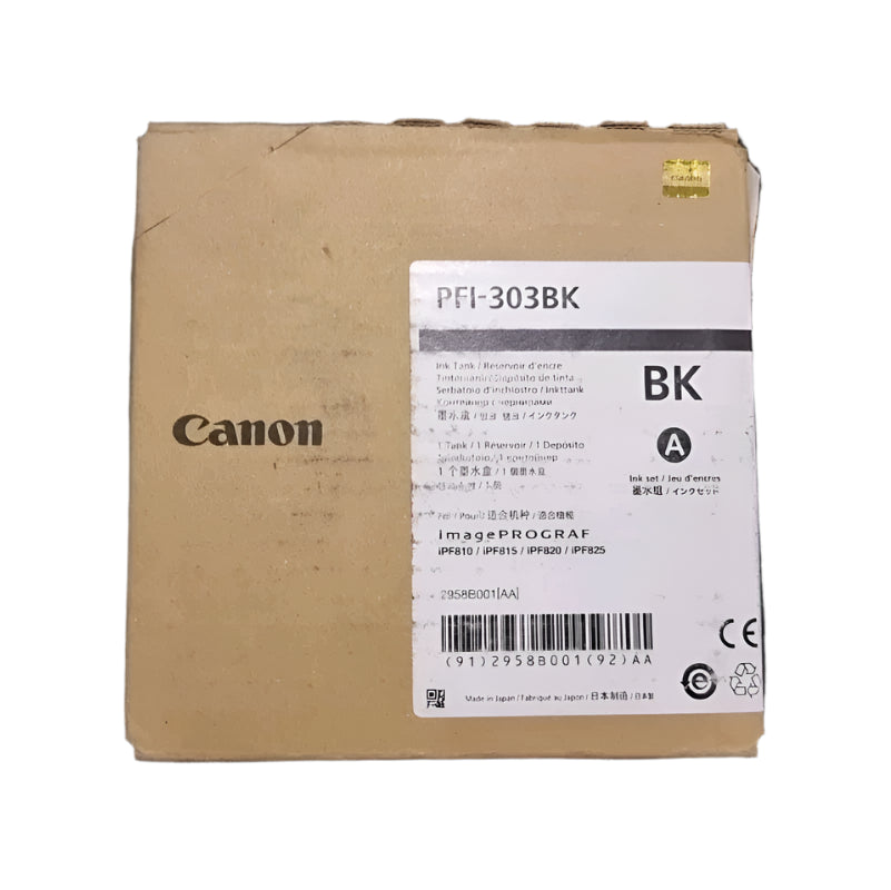 *CLEAR!* Genuine Canon PFI-303 Black Ink Tank for IPF810 IPF815 IPF820 IPF825 330ML [PFI-303BK]