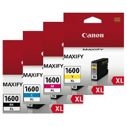 Genuine Canon PGI-1600XL C/M/Y/K Ink Value Pack for MB2760 MB2360 MB2160 MB2060