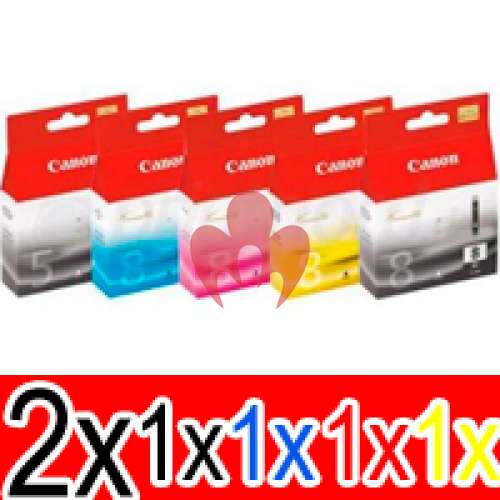 Genuine Canon PGI-5 CLI-8 6 Ink Value Pack for PIXMA Printers Clearance [CLI8PLUS]
