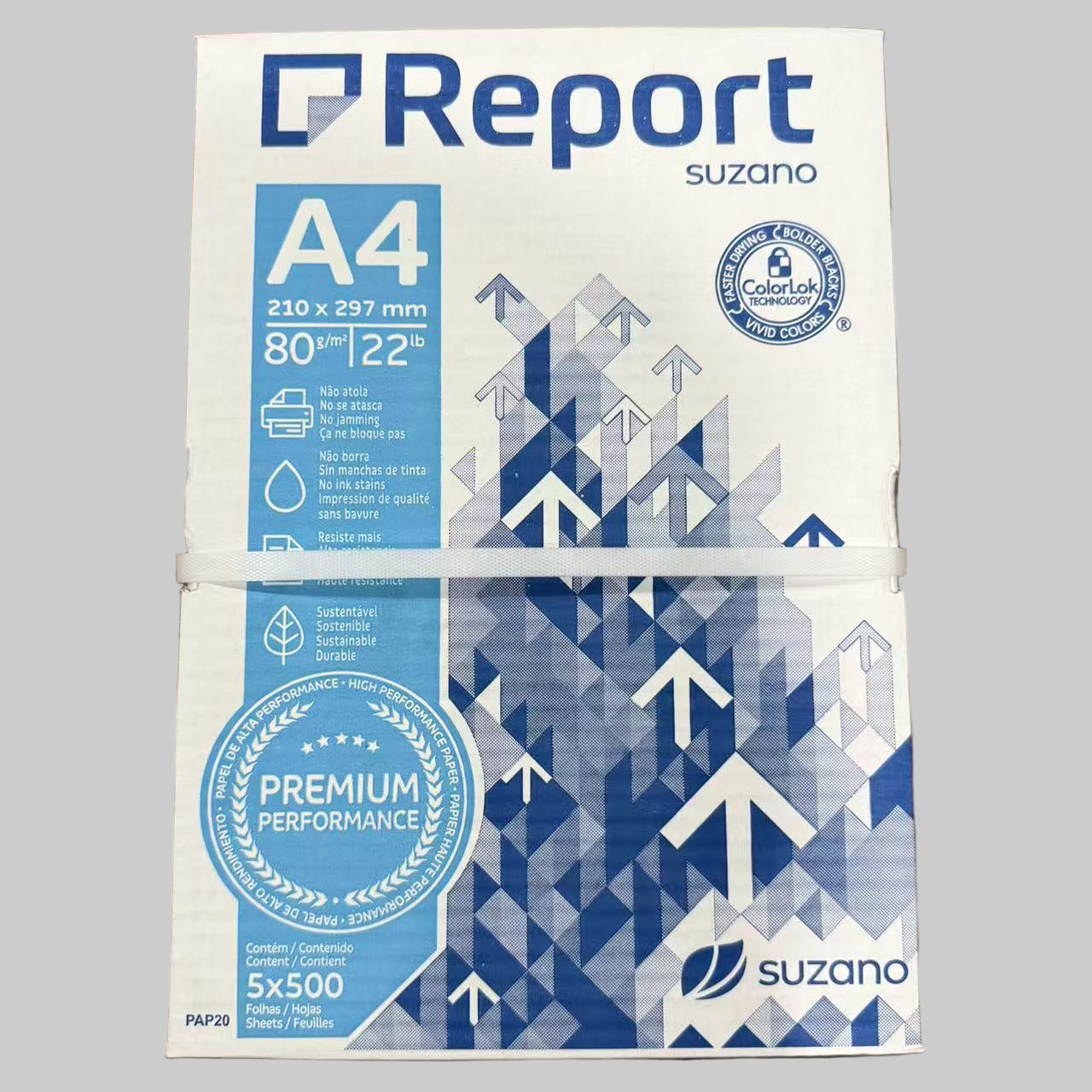 5x Reams Report A4 Copy Paper (2500 Sheets) 80GSM - 161CIE -FSC Certified