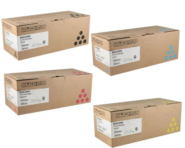 Bundle: 4x Pack Genuine Ricoh Aficio SP-C232 SP-C242 SP-C312 SP-C320 Toner Cartridge Set C310HS