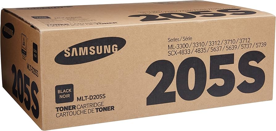 1 x Genuine Samsung ML-3310 ML-3710 SCX-4833 SCX-5637 SCX-5737 Toner Cartridge Standard Yield MLT-D205S [SU976A]