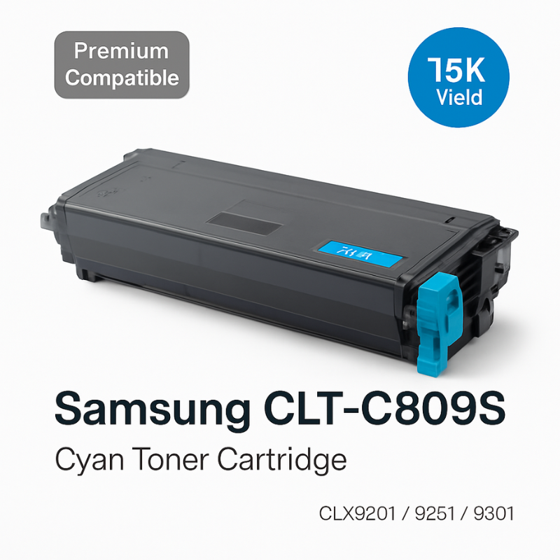Whitebox Premium Compatible Samsung CLT-C809S Cyan Toner Cartridge for CLX9201 CLX9251 CLX9301 SS568A (15K)