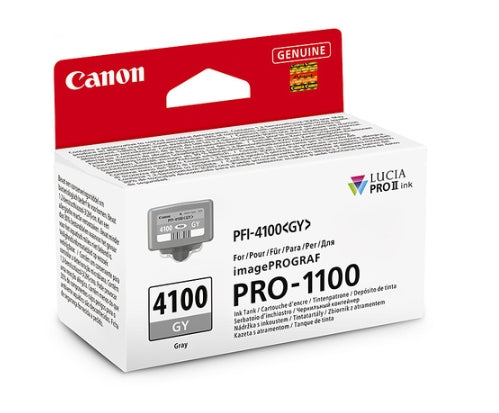 Genuine Canon PFI-4100 Grey Ink Cartridge for Pro-1100 A2 Printer [PFI4100GY]