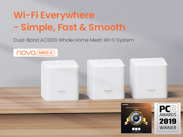 Tenda Nova MW5G Mesh WiFi System-Up to 3500 SQ FT Home Coverage, WiFi Router