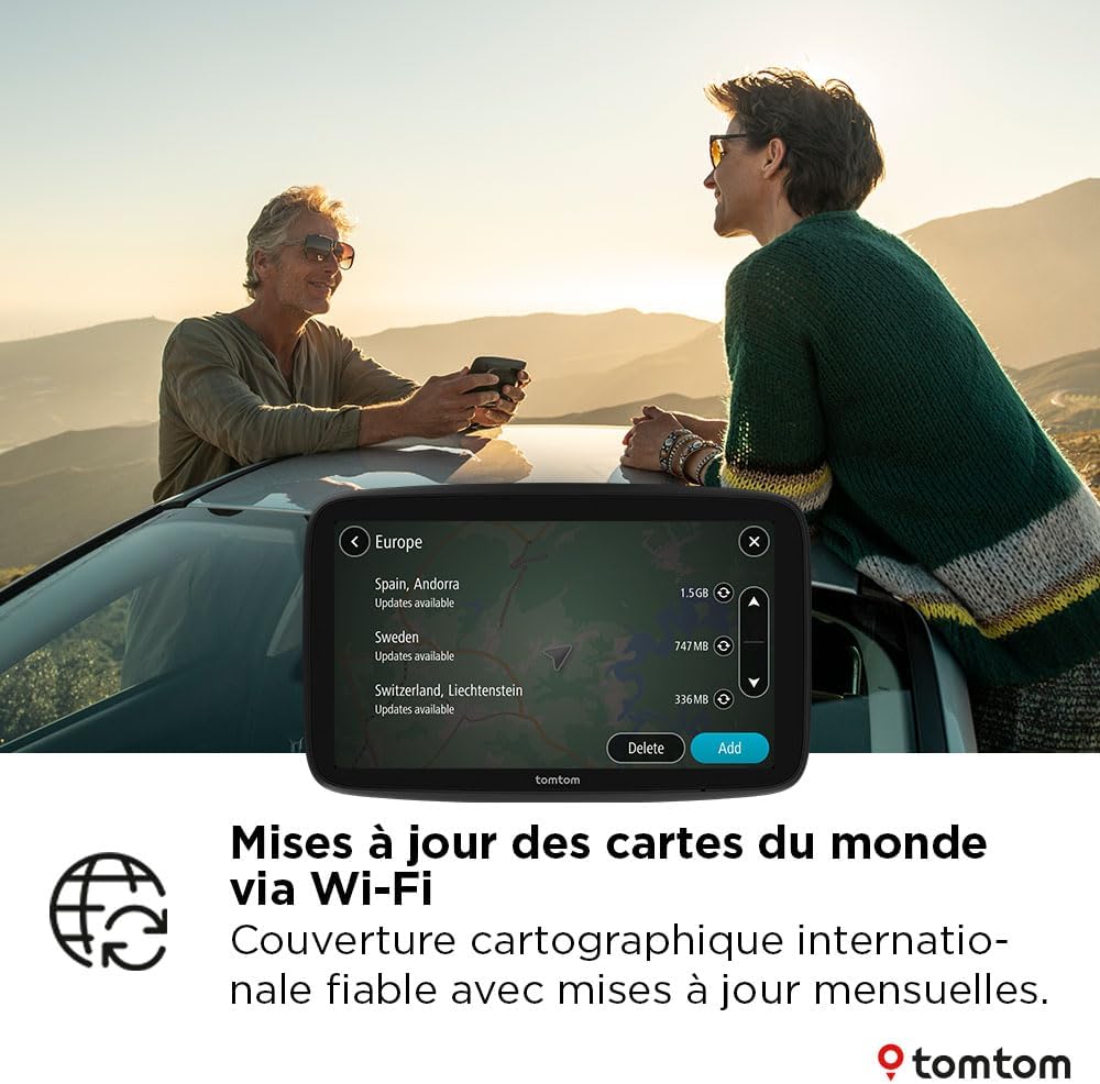 TomTom GO 6" Advanced Car Navigation GPS with Car Charger World Map+Traffic [4YF60] 1YF6.001.03