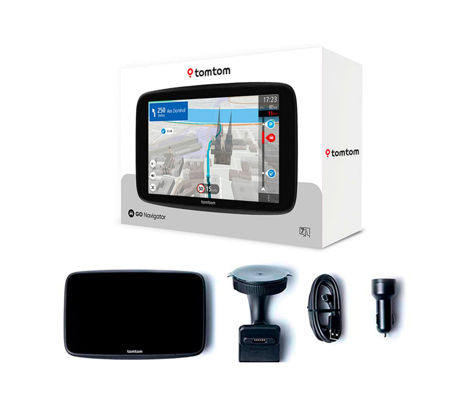 TomTom GO Navigator 2nd Generation 6" Car Navigation (AU MAP, Wi-Fi Updates, Unique Magnetic Holder)