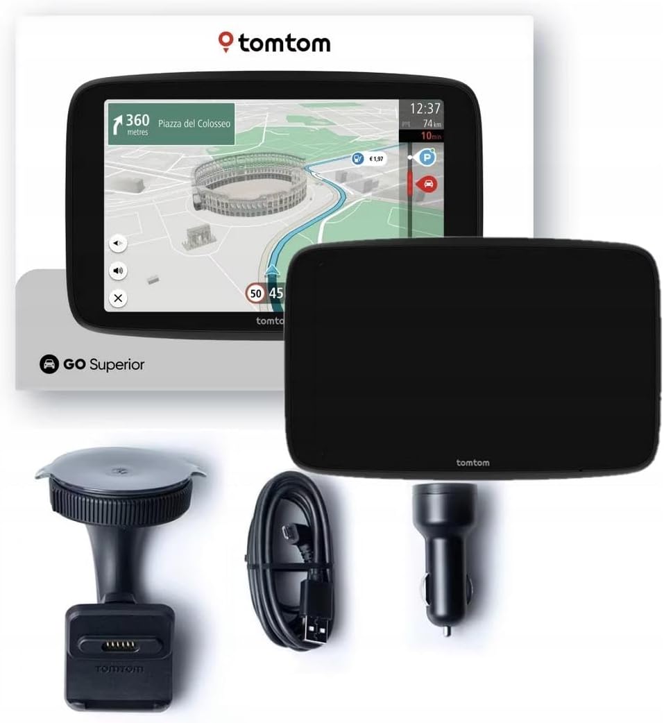 *Open Box* TomTom Car Sat Nav GO Superior 7" WiFi GPS Navigation+World Maps+Live Traffic Update [4YD70]