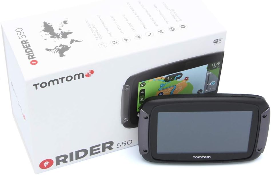 TomTom Motorcycle Sat Nav Rider 550 GPS NAVIGATION+WORLD MAP FREE Updates