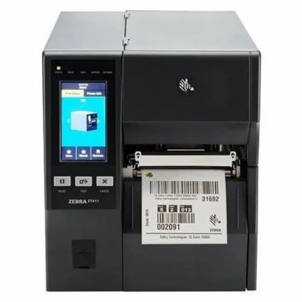 Zebra ZT411 Industrial Label Printer – 203dpi with Internal Peeler & Rewinder, USB + Bluetooth – [ZT41142-T4P0000Z]