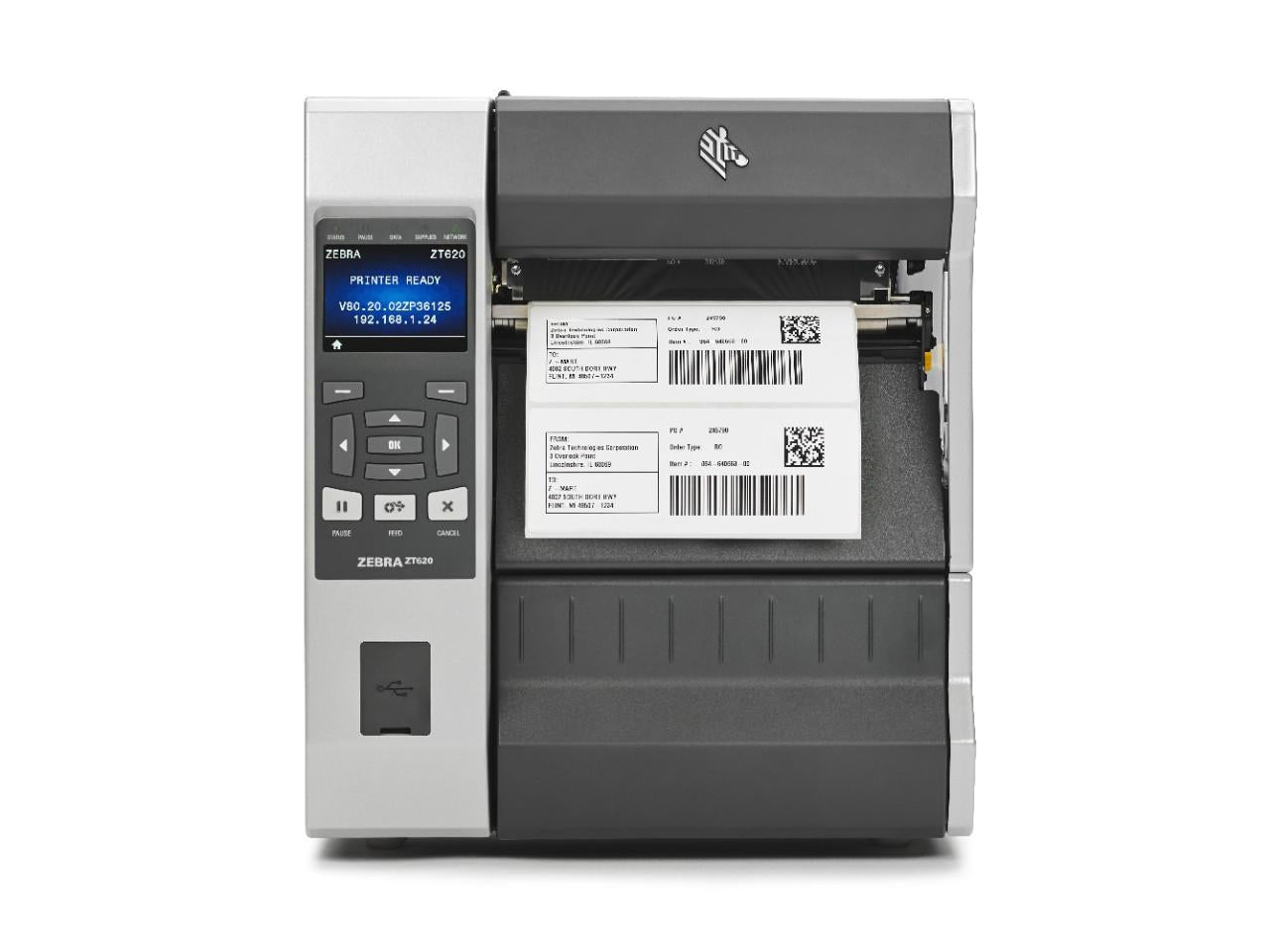Zebra ZT620T 6-Inch Thermal Transfer Printer 203dpi SERIAL/USB/ETHERNET/BLUETOOTH [ZT62062-T1P0100Z]