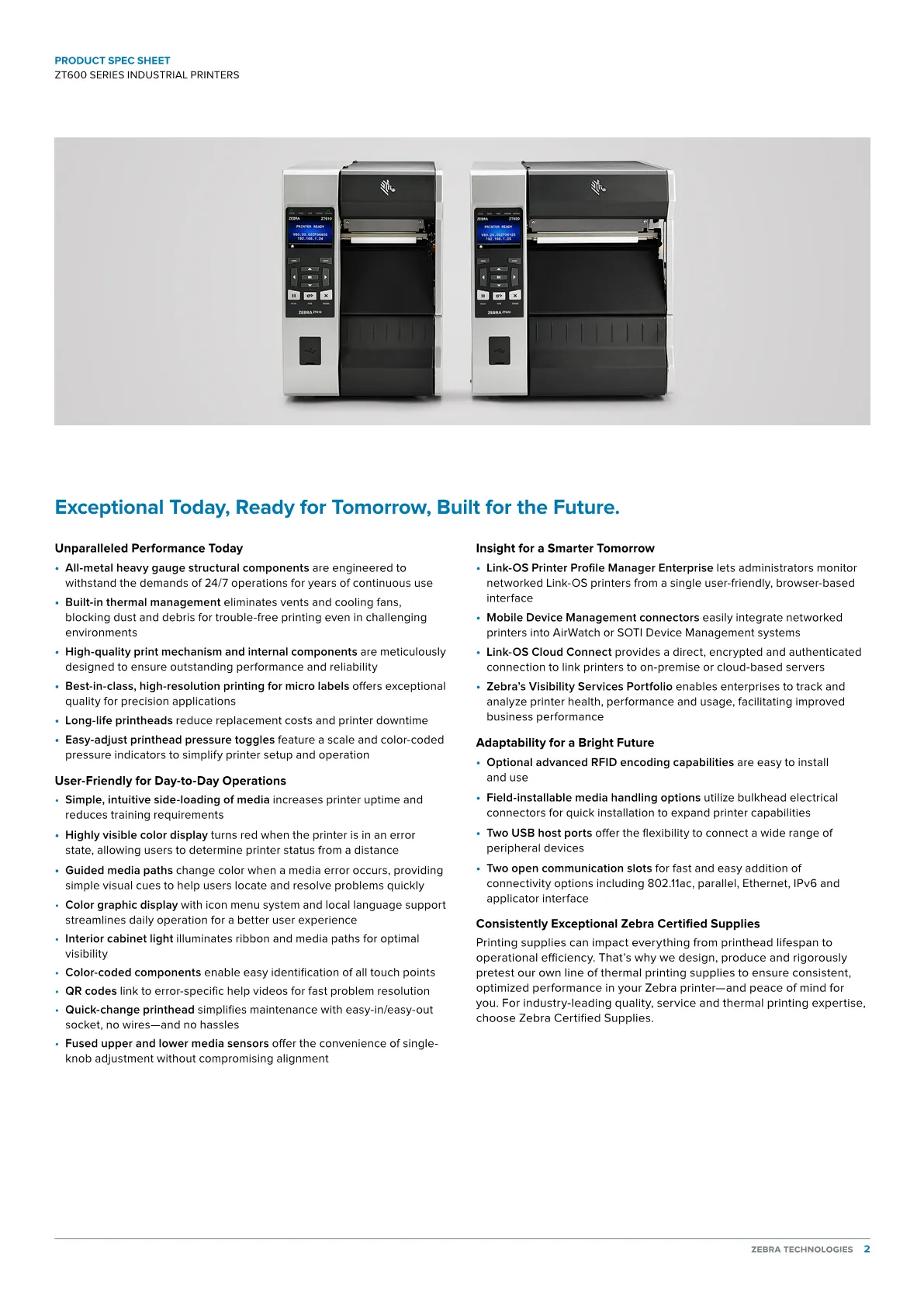 Zebra ZT620T 6-Inch Thermal Transfer Label Printer 300dpi Serial/USB/Ethernet/BlueTooth [ZT62063-T1P0100Z]