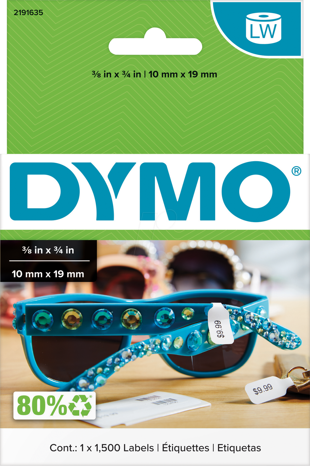 Dymo 2191635 LabelWriter Jewellery Price Tag Labels 10 x 19mm
