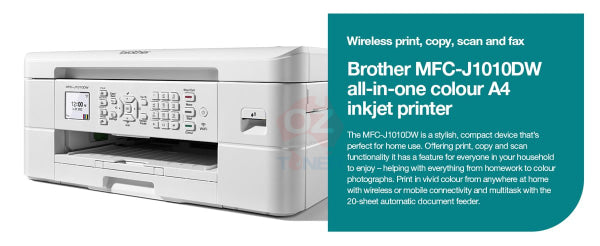 Brother Mfc-J1010Dw All-In-One Wireless Colour Inkjet Mfp Printer Lc431 [Mfcj1100Dw] Multi Function