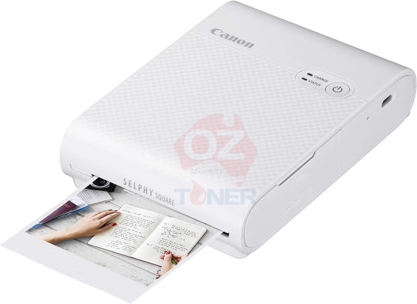 Bundle: Canon Selphy Square Qx10 Compact Photo Printer White + Bonus: 20X Sheets Color Ink/Label