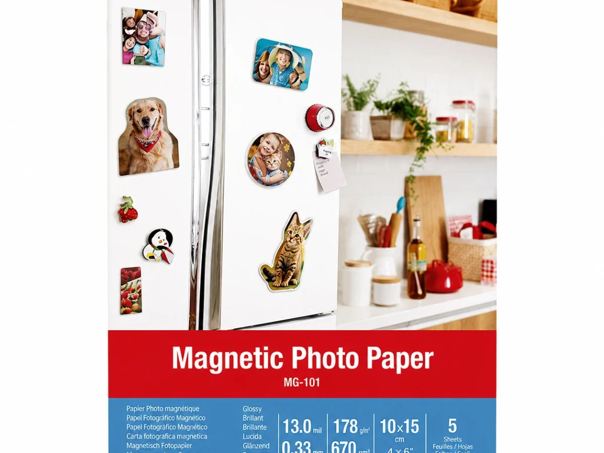 Genuine Canon MG-101 10x15cm Magnetic Glossy Photo Paper 670gsm – 5 Sheets [3634C002]
