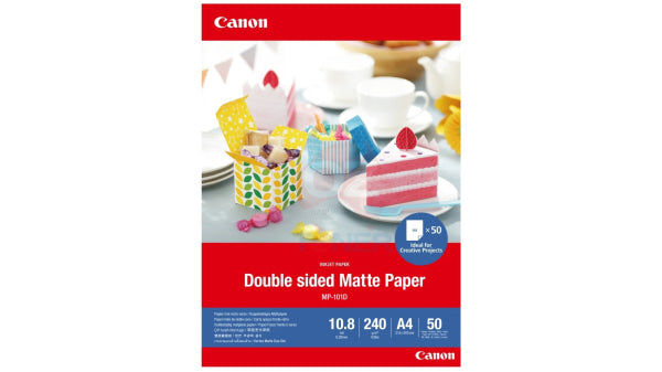 Canon Mp-101Da4 A4 Double Sided Matte Paper 240Gsm 50X Sheets [Mp101Da4] - Bulk Discount Photo Paper