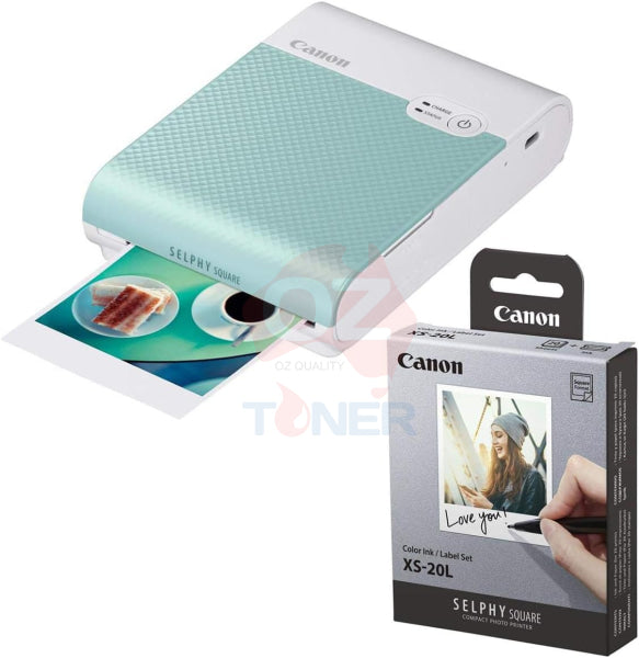 Canon Selphy Square Qx10 Mint Green Compact Photo Printer Wi-Fidirect [Qx10Gr] Inkjet Colour Single